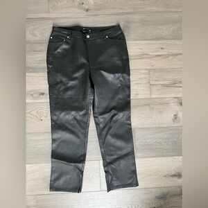 Straight leg leather pants